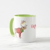 Rindeer dans la tasse de sauteur de Noël festive (Devant gauche)