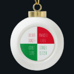 RINDEER NOMS Ornement de boule en céramique<br><div class="desc">Le design de cette ornementation en céramique REINDEER NAMES est tous les noms de rennes Père Noël. * Tapez facilement un nom différent pour remplacer n'importe lequel des noms existants par "Personnalisez ce modèle". * D'autres ornements, et des produits assortis sont disponibles dans la catégorie REINDEER NAMES de ma boutique....</div>
