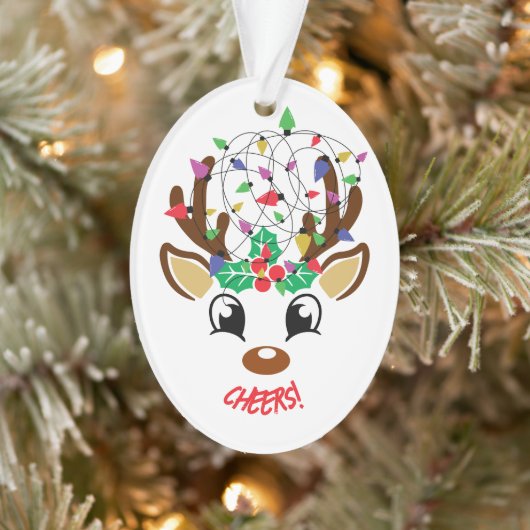 Rindeer Tangé Dans Les Lumières (Arbre)