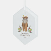 Rindeer tenue bébé 1er ornement de Noël (Avant gauche)