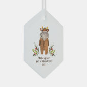 Rindeer tenue bébé 1er ornement de Noël (Avant droite)