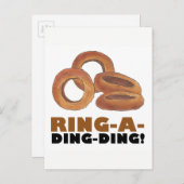 Ring-a-Ding-Ding Bruid Verlovingsfeestje voor de B Aankondigingskaart (Voorkant / Achterkant)