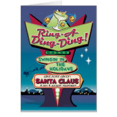 Ring-A-Ding-Ding Neon Teken Retro Kerst Kaart (Voorkant)