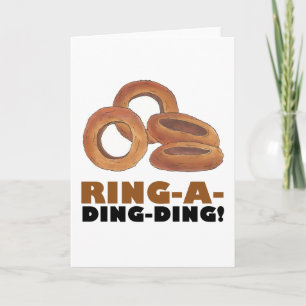 Ring-A-Ding-Ding Onion Ring Funny Food Verloving Kaart