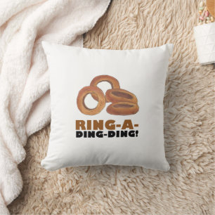 Ring-A-Ding-Ding Onion Ring Rings Junk Food Foodie Kussen