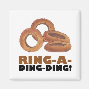 Ring-A-Ding-Ding Onion Ring Rings Junk Food Foodie Magneet