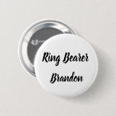Ring Bearer Black Aangepaste naam Gifts Wedding Ronde Button 5,7 Cm (Voorkant /achterkant)