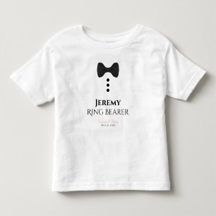 Ring Bearer Black Stropdas Wedding Young Child T-s Kinder Shirts