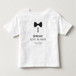 Ring Bearer Black Stropdas Wedding Young Child T-s Kinder Shirts