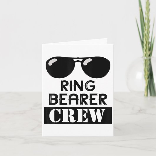 Ring Bearer Crew Ring Wedding Party Sungl Security Kaart (Voorkant)