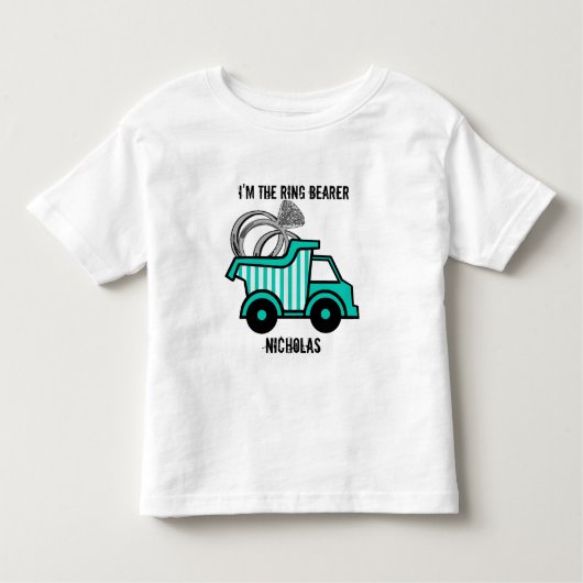 Ring Bearer Dump Truck Kinder Shirts (Voorkant)