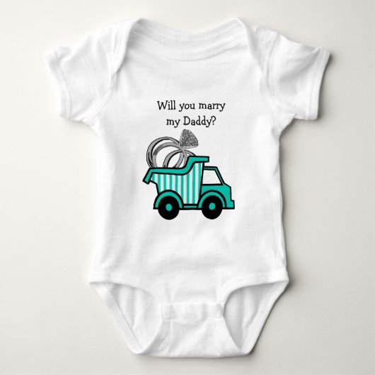 Ring Bearer Dump Truck Romper (Voorkant)