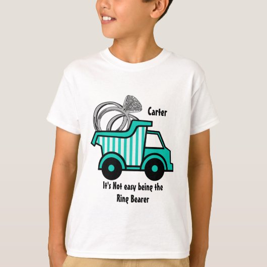 Ring Bearer Dump Truck T-shirt (Voorkant)