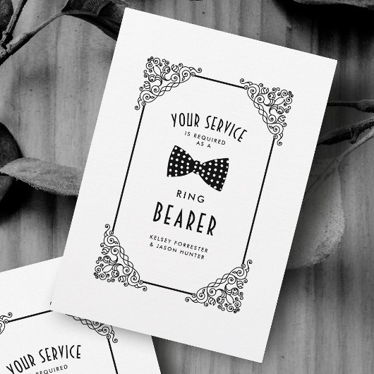 Ring Bearer Funny BW Bow Stropdas Vlaanderen