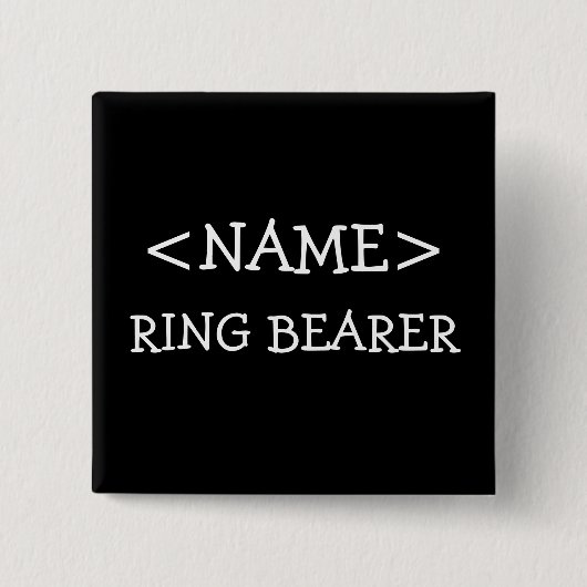 Ring Bearer Name Button (Voorkant)