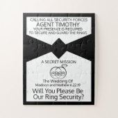 Ring Bearer Puzzle Uitnodiging Legpuzzel (Verticaal)