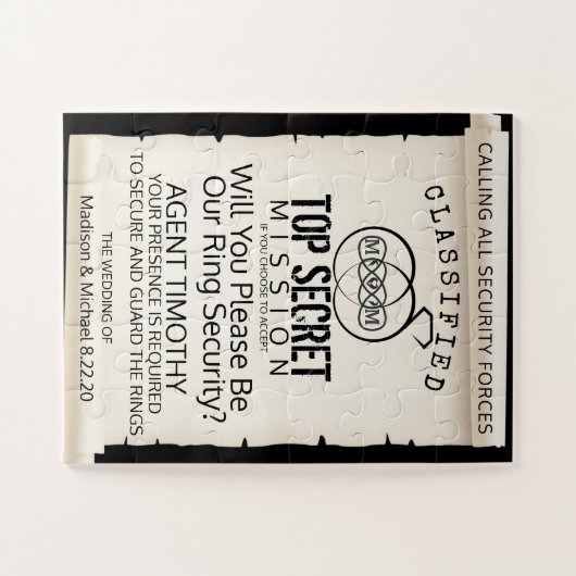 Ring Bearer Puzzle Uitnodiging Legpuzzel (Horizontaal)