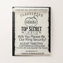 Ring Bearer Puzzle Uitnodiging