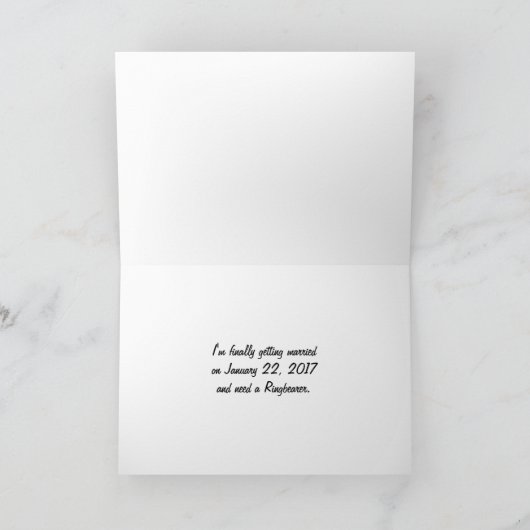Ring Bearer Request on tuxedo design (Binnen)