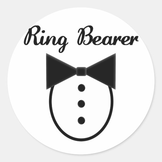 Ring Bearer Ronde Sticker (Voorkant)
