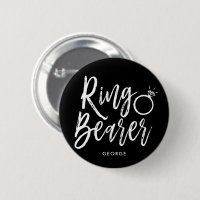 Ring Bearer | Script Style Blk Custom Wedding