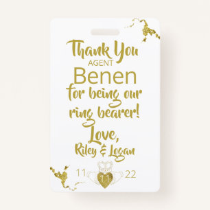 Ring Bearer Security Badge