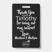 Ring Bearer Security Badge (Back)