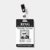 Ring Bearer Security Badge (Front with Clip)
