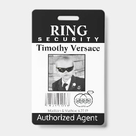 Ring Bearer Security Badge