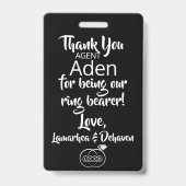 Ring Bearer Security Badge (Back)