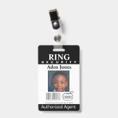 Ring Bearer Security Badge (Front with Clip)