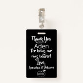 Ring Bearer Security Badge (Achterkant met clip)