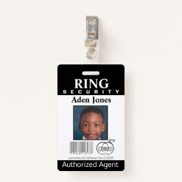 Ring Bearer Security Badge