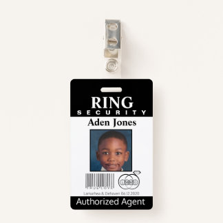 Ring Bearer Security Badge