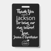 Ring Bearer Security Badge (Back)