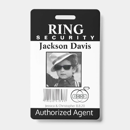 Ring Bearer Security Badge (Front)