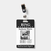 Ring Bearer Security Badge (Front with Clip)