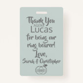 Ring Bearer Security Badge (Achterkant)