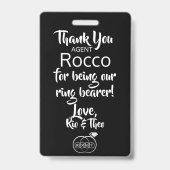 Ring Bearer Security Badge (Back)