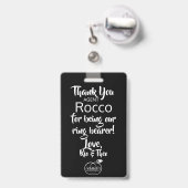 Ring Bearer Security Badge (Back with Retractable)