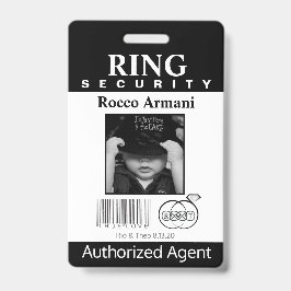 Ring Bearer Security Badge