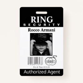 Ring Bearer Security Badge