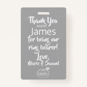 Ring Bearer Security Badge (Achterkant)