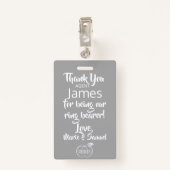 Ring Bearer Security Badge (Achterkant met clip)