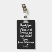 Ring Bearer Security Badge (Achterkant met clip)