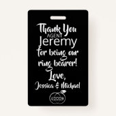 Ring Bearer Security Badge (Achterkant)