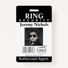 Ring Bearer Security Badge