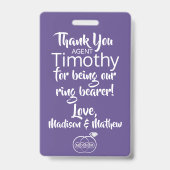 Ring Bearer Security Badge (Back)