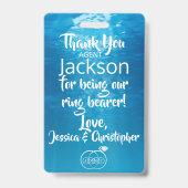 Ring Bearer Security Badge (Back)