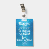 Ring Bearer Security Badge (Back with Clip)